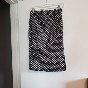 Express striped pattern side zipper skirt